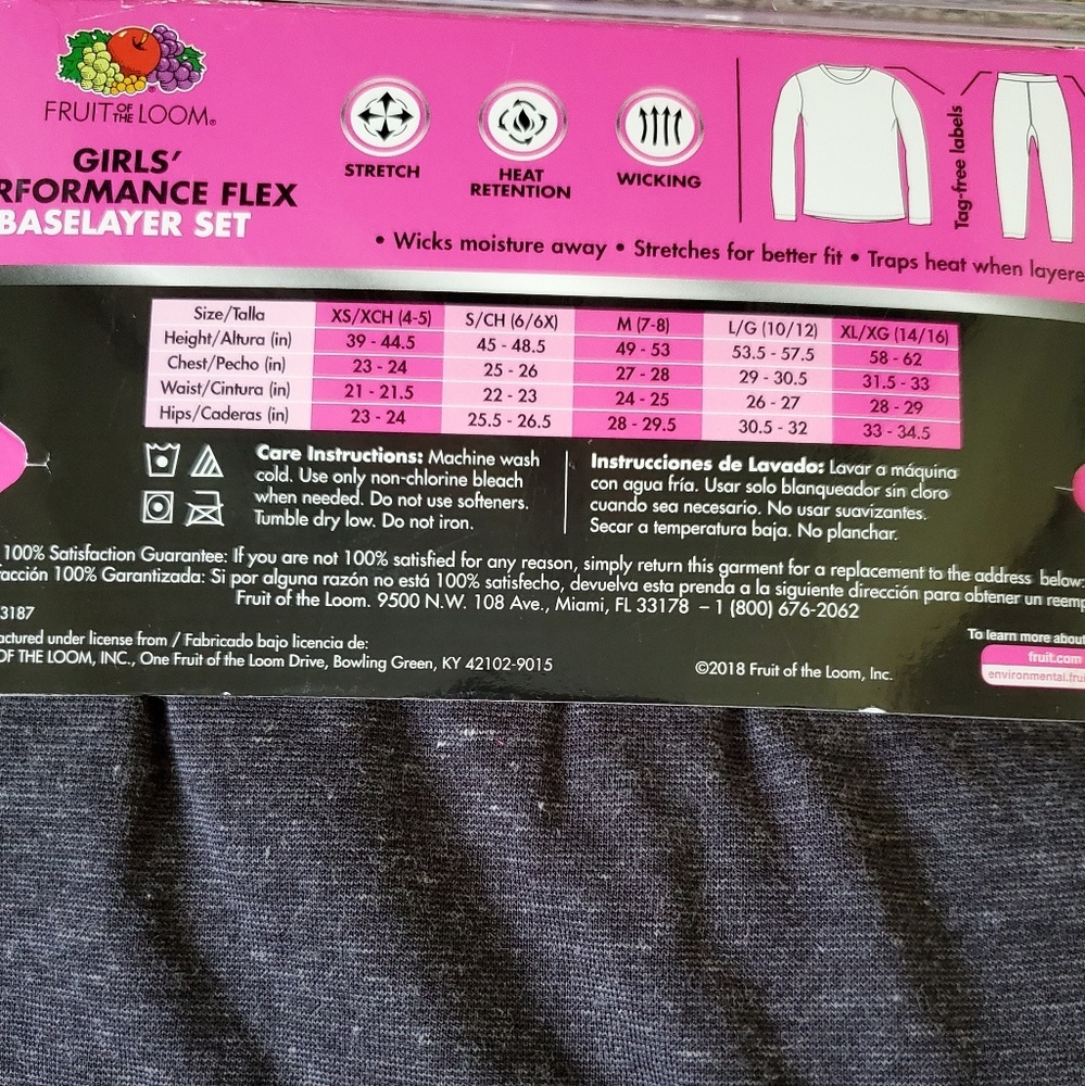 NWT Performance Flex base layer. Girls sz. XL - Picture 5 of 5